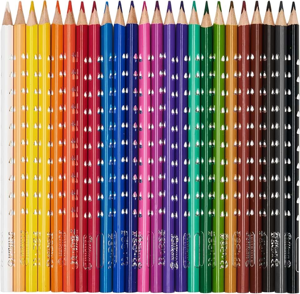 Pelikan Buntstifte-Set Silverino 24-teilig, dreieckig für Kinder und Erwachsene, 24 Farben