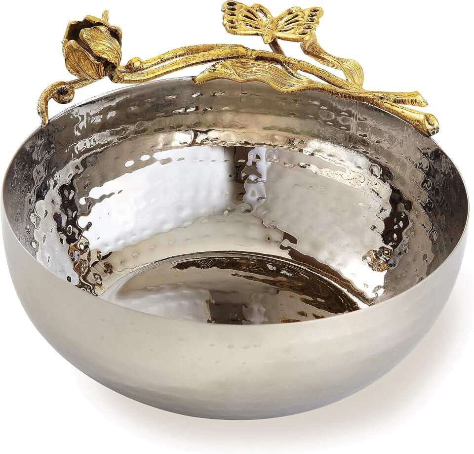 Elegance Gold Butterfly bowl 6" diameter