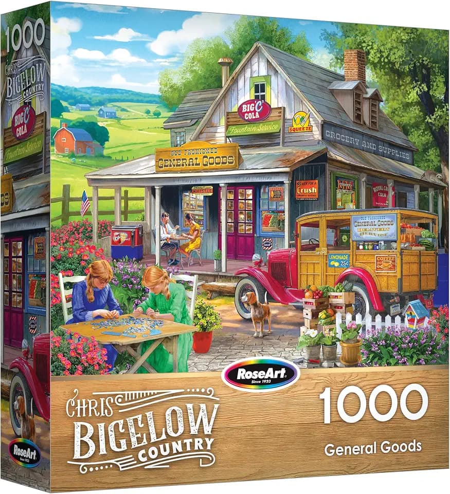 RoseArt Bigelow Country General Goods 1000 Piece Jigsaw Puzzle