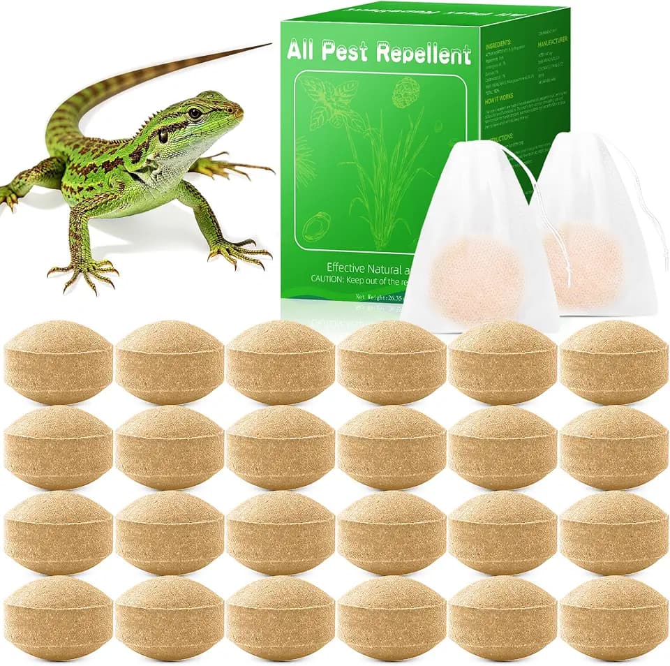 24 Pack Natural Lizard Repellent for Yard, Peppermint Lizard Repellent