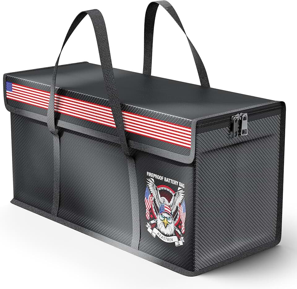 Electric Dirt Ebike Battery Bag,LiFePO4 Lithium Battery Fireproof Bag,Explosion-proof for Charging and Storage,Compatible with Talaria/Surron/Light Ultra bee(16.5 * 6.7 * 7.8in)