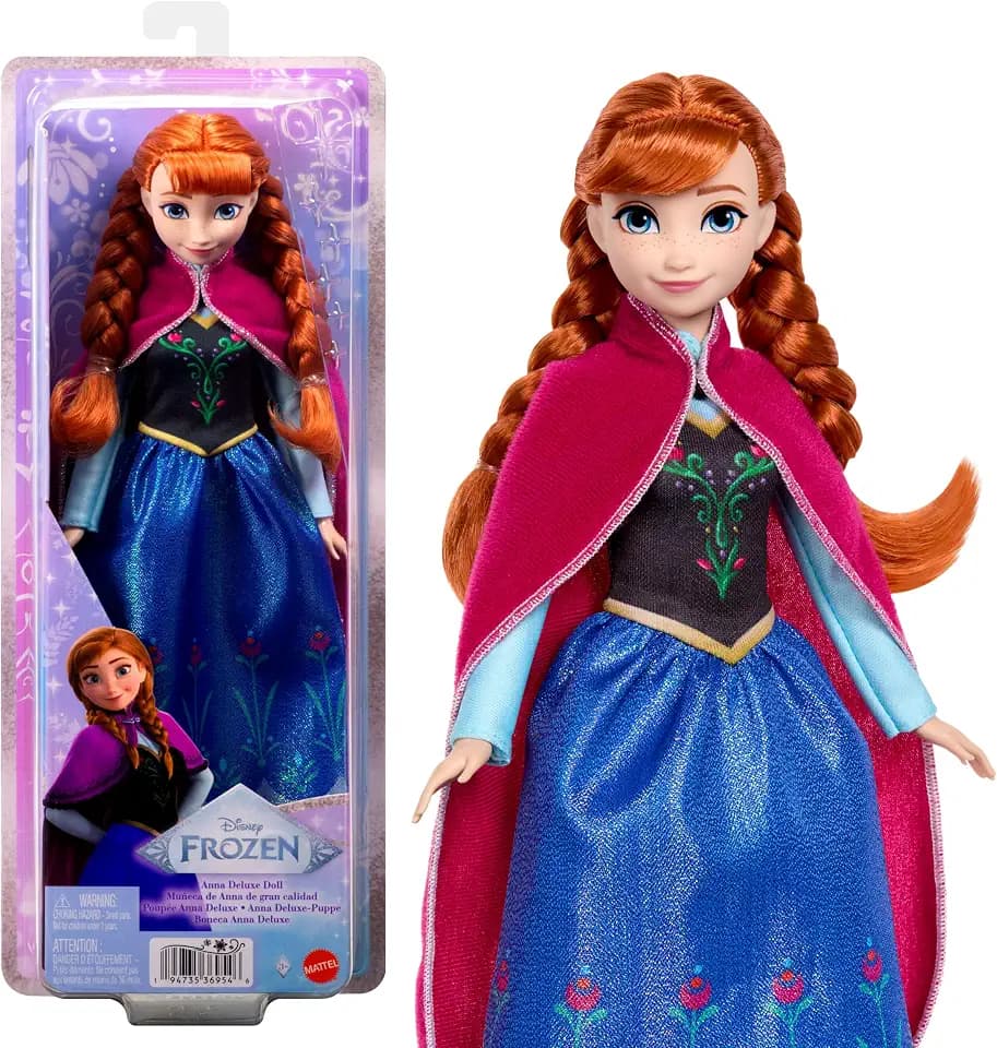 Mattel Disney Frozen Anna Fashion Doll in Sparkling Removable Dress