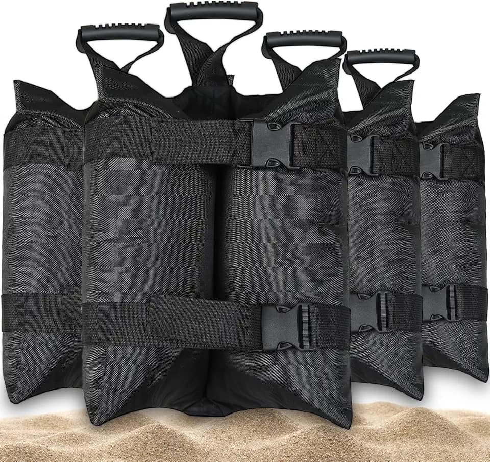 320 LBS Extra Large Canopy Tent Weights Sand Bags, 4-Pack Plus Size(Black)