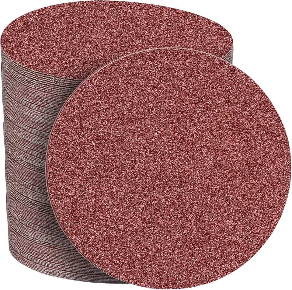 STEBRUAM 40 Stück Schleifpapier 150mm Klett 60 Körnung
