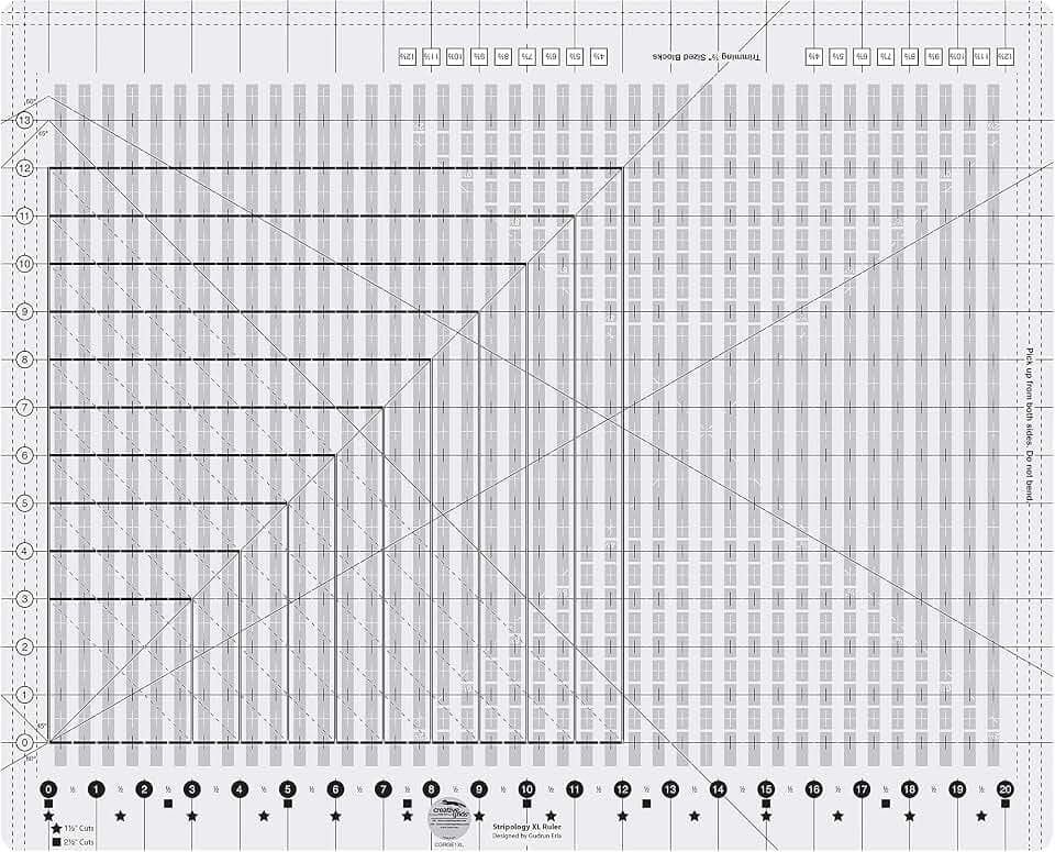 Creative Grids Stripology XL-Lineal, Acryl, CGRGE1XL