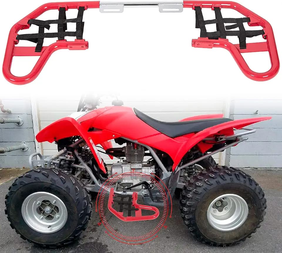 ECOTRIC Nerf Bars w/Nets Guards Rack Compatible with 01-24 TRX 250EX Models