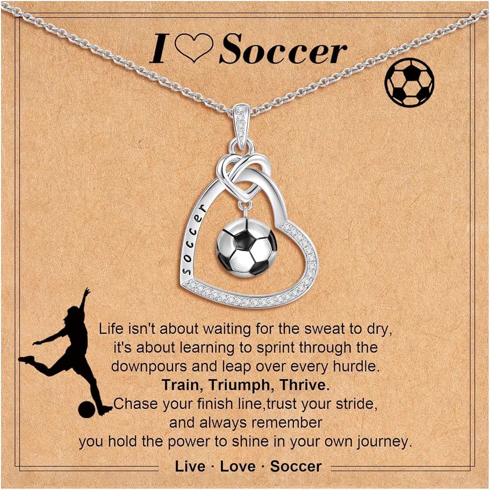 C-leen Volleyball/Soccer/Softball/Baseball Necklace Gifts for Women, Dainty Silver Volleyball/Soccer/Softball/Baseball Gifts Jewelry for Women Teens Lover