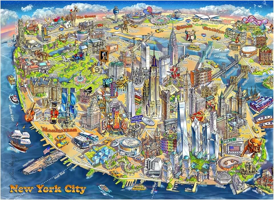 TILBURY Premium Jigsaw Puzzle - 1000 Piece Puzzle - A Brilliant New York Puzzle. The Perfect Jigsaw Puzzle For The Whole Family And Great Games For Adults