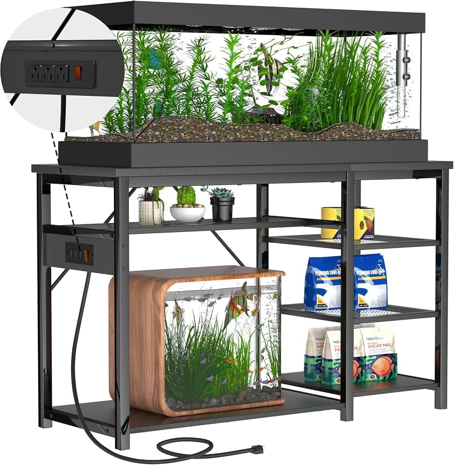 Keelian 20-29 Gallon Fish Tank Stand With Power Outlets for Aquarium Stand