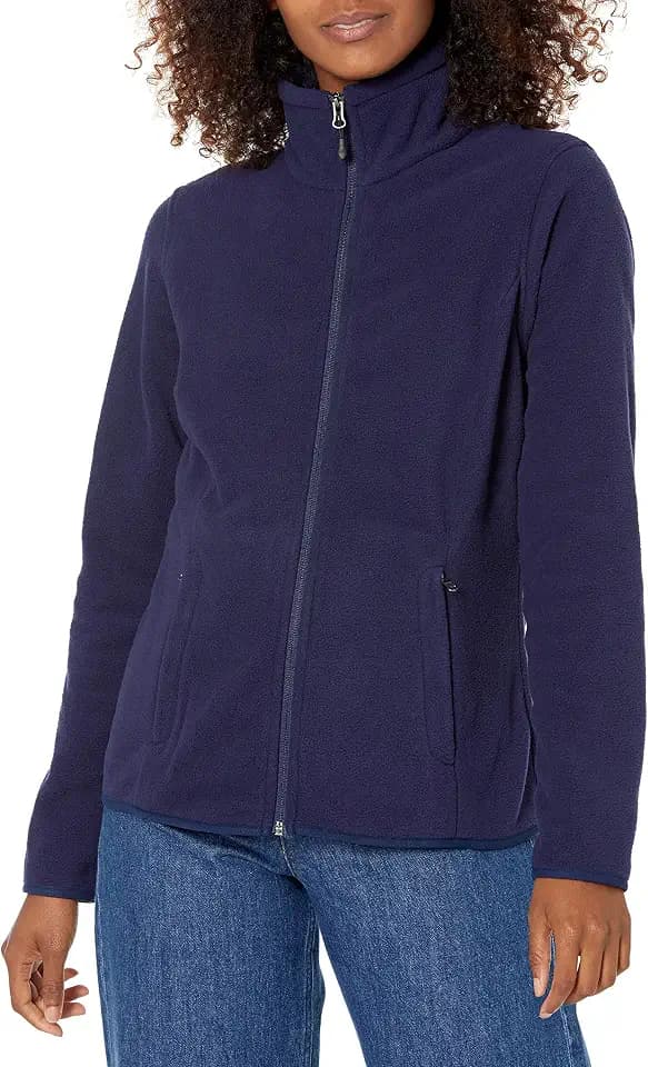 Amazon Essentials Women's Classic-Fit Full-Zip Polar Soft Fleece Jacket, Outerwear Coat with Cuffs (Available in Plus Size)