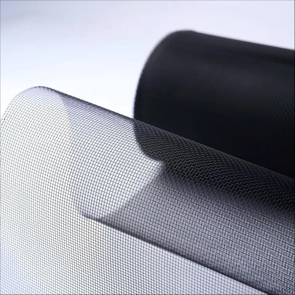 Edelstahlgewebe Fliegengitter Schwarz 120 x 250cm, Fliegengitter Metall Katzenkratzfest Fliegennetz, Ersatz für Fliegengitter Balkontür Wohnwagen, Drahtgitter Feinmaschig