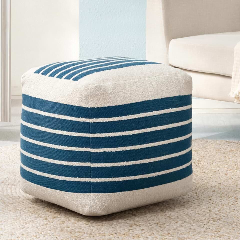 Anji Mountain 20" H x 20" W Handmade Pouf Ottoman for Living Room & Couch