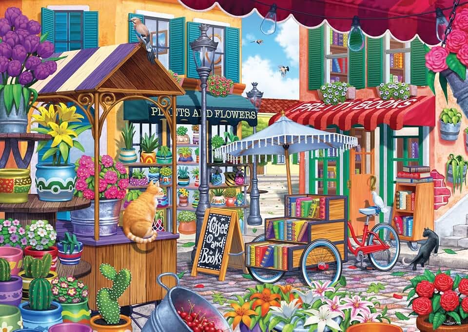 Wonder Forge Market Day 1000 Piece Jigsaw Puzzle for Adults