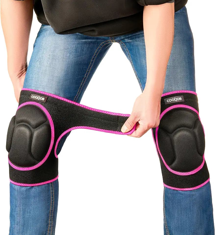 COOLJOB Women Knee Pads for Gardening Work, Floor Cleaning with Foam Pad