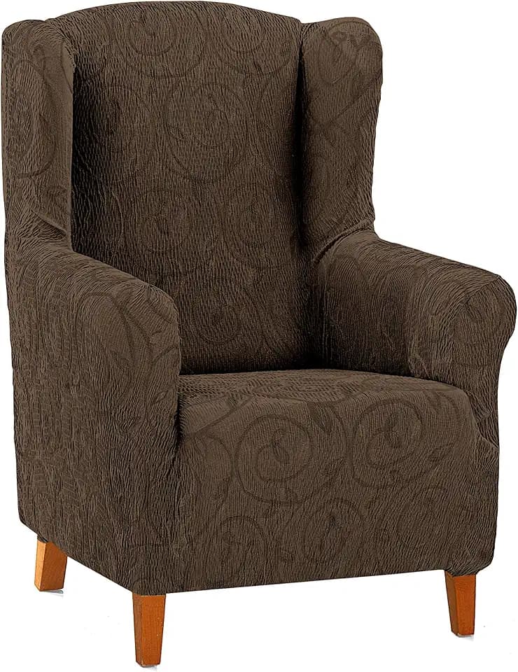 Martina Home Bezug für Relax-Sessel, Polyester Elastan Baumwolle, Kaffeebraun, Ohrensessel