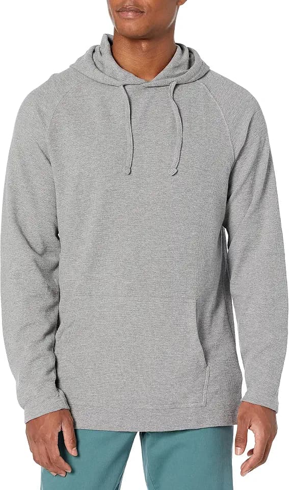 Amazon Essentials Men's Pullover Hoodie, Long-Sleeve Slub Thermal