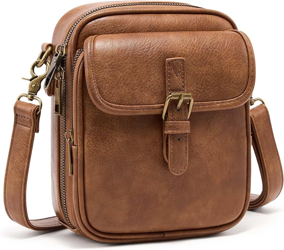 Small Crossbody Bag for Women with Card Slots Vegan Leather Messenger Bag Men Wallet, Cross Body Anti-theft Shoulder Purse