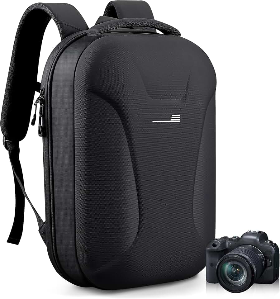 Hardshell Professional Photography Backpack for DSLR Digital Cameras, 22L