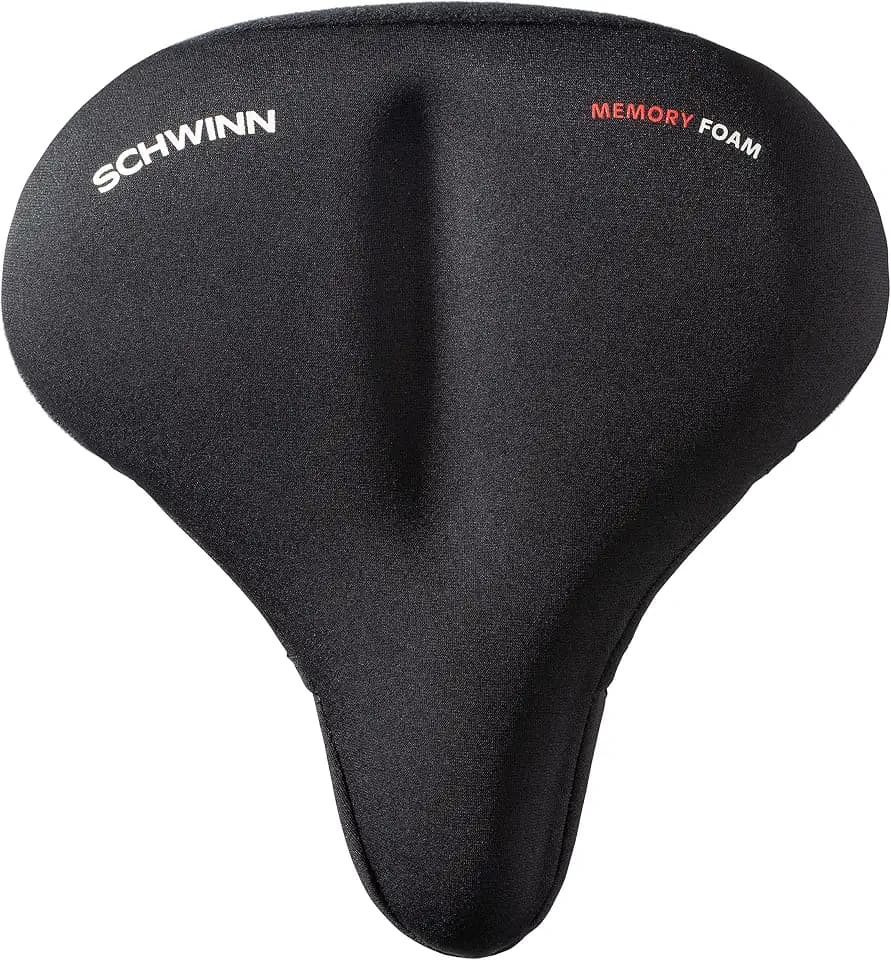 Schwinn Comfort Bike Seat Cover, Sport or Cruiser Bikes, High-Tech Cushion Padded Saddle Covers, Fits Most Bicycle