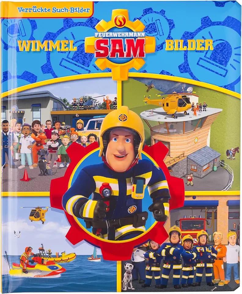 Feuerwehrmann Sam - Verrückte Such-Bilder - Wimmelbuch - Pappbilderbuch mit wattiertem Umschlag