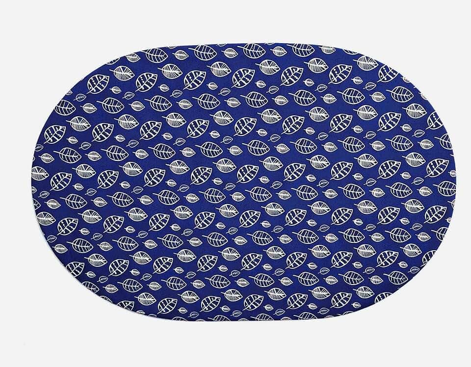 Pioggia Oval Vinyl Fitted Tablecloth with Flannel Backing Elastic Table Cloth Waterproof Oil-Proof Plastic Table Cover Best for Up to 42" x 60"