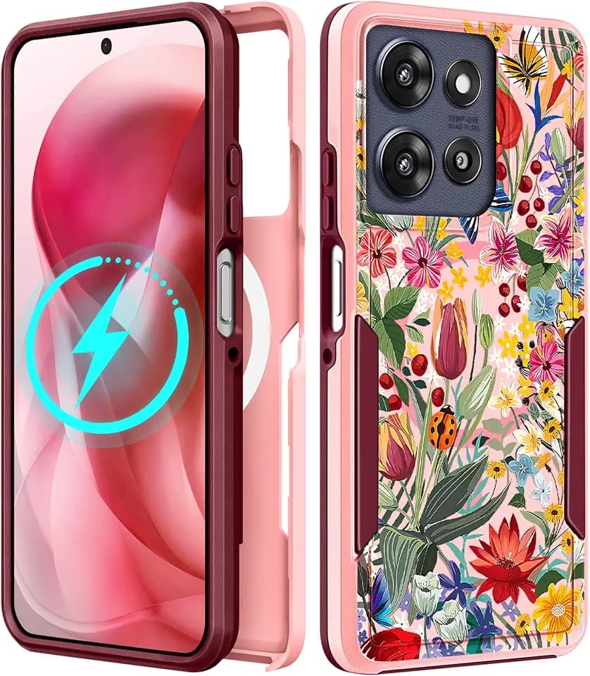 for G Power/Play 2025 Case Compatible with MagSafe, Floral Flower