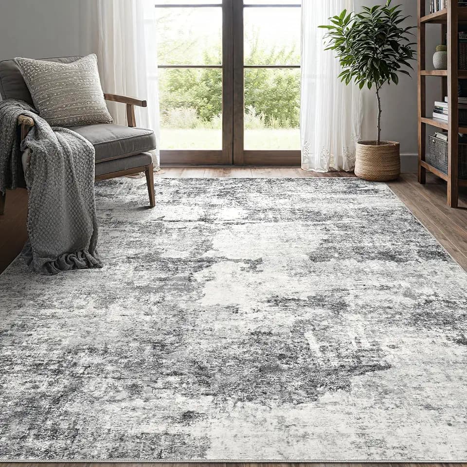 DMOYEST 7x9 Area Rug for Living Room Washable Abstract Indoor Carpet