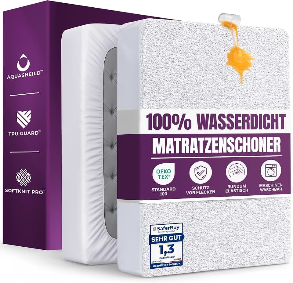 Wasserdichter Matratzenschoner 100x200 cm, 30 cm tief matratzenschutz