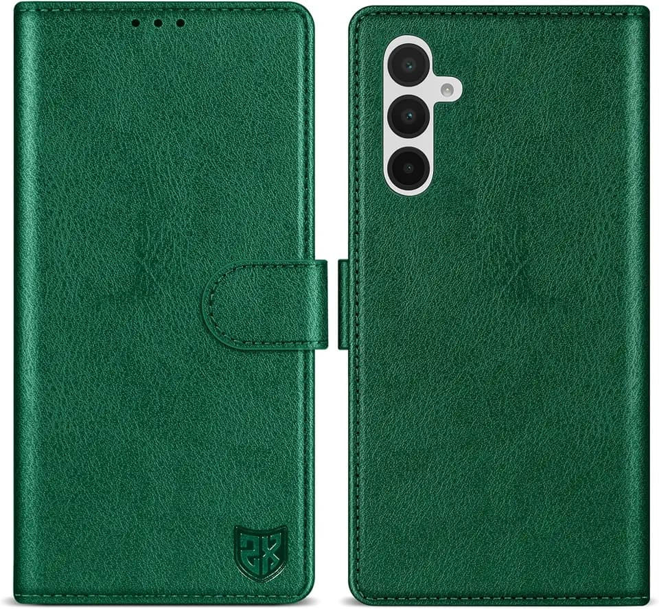 ZZXX for Samsung Galaxy A16 Wallet Case Magnetic Closure 6.7 inch,Green