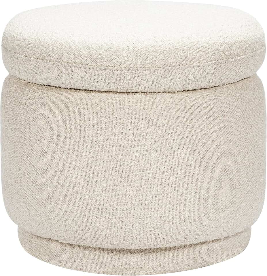 Babyletto Enoki Storage Ottoman in Ivory Boucle