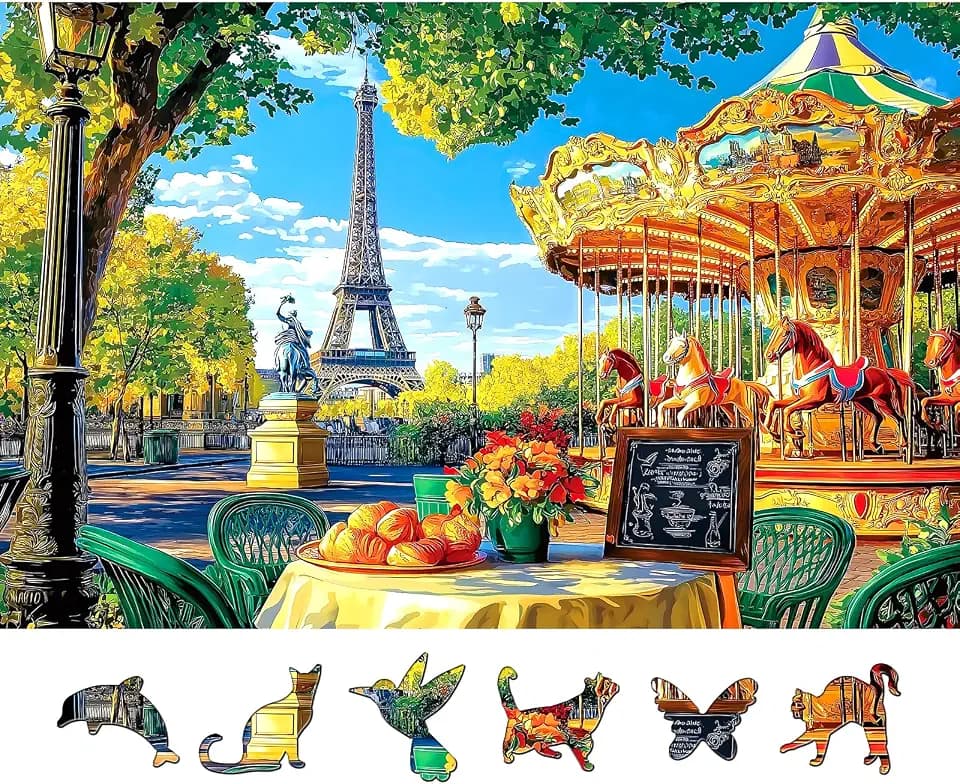 Paris Puzzle for Adults 500 Pieces, Eiffel Tower Jigsaw Puzzle