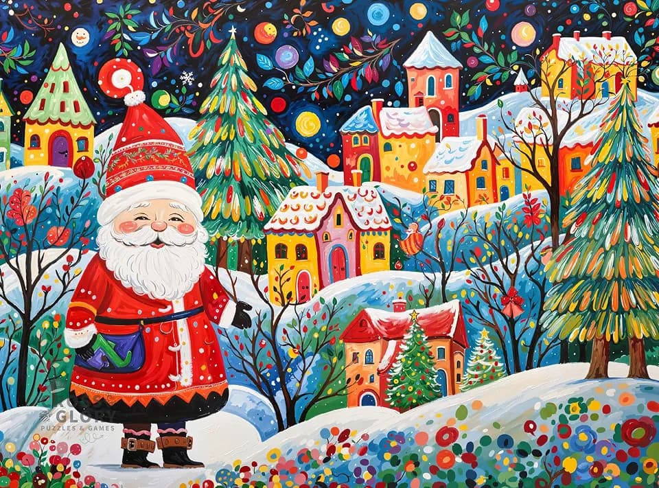 Cross & Glory | Jigsaw Puzzles for Adults | Santa's Yuletide Village