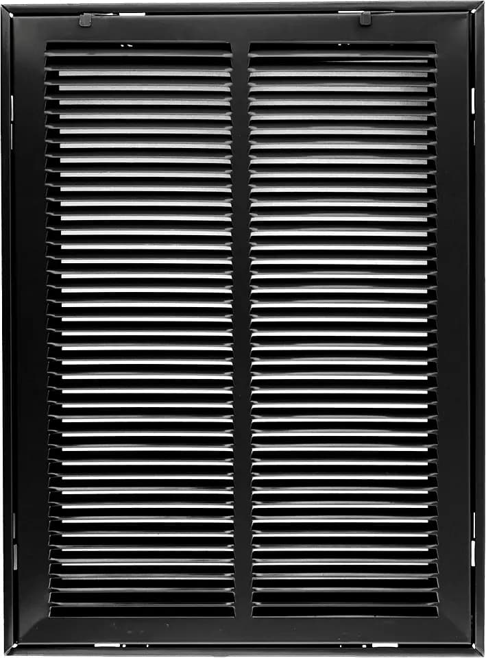 HVAC Premium 14" X 24" Steel Return Air Filter Grille for 1" Filter - Removable Face/Door - HVAC Duct Cover - Flat Stamped Face - Black [Outer Dimensions: 16 5/8" X 26 5/8"]
