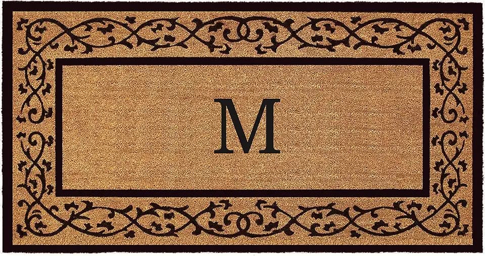 Calloway Mills AZ120073672M Augusta Monogram Doormat, 3' x 6' (Letter M)
