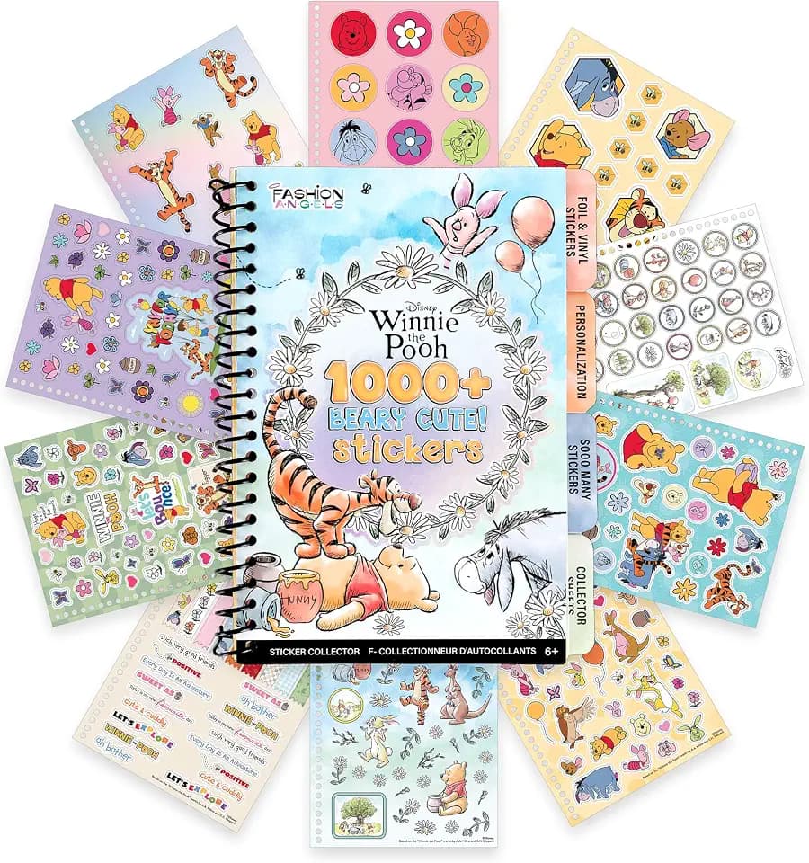 Fashion Angels Disney Winnie the Pooh 1000+ Tabbed Sticker Collection Book