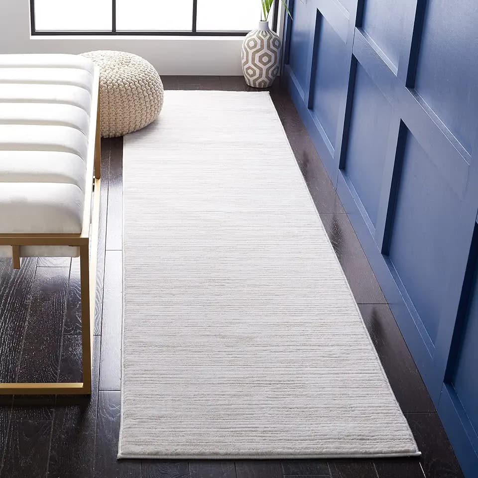 SAFAVIEH Vision Runner Rug 2'2"x12', Modern Tonal Ivory VSN606J