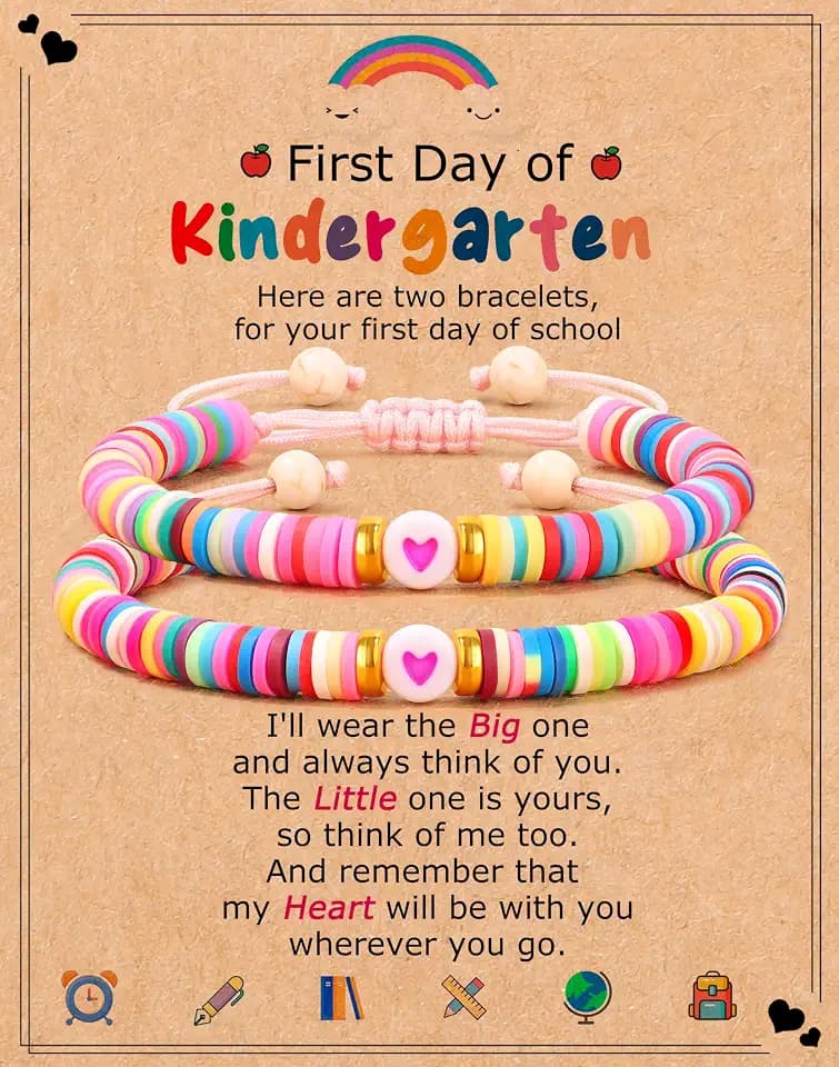 Back to School Stuff First Day of School Gifts Bracelets for Mommy and Me