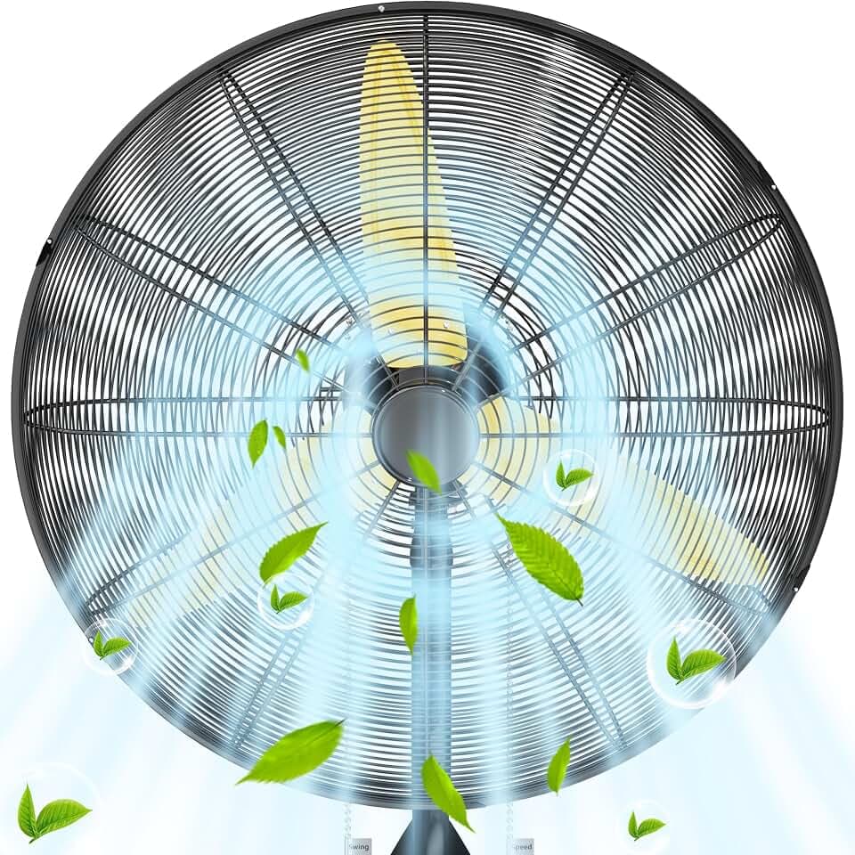 Uthfy Wall Mount Fan with 3-Speed,Outdoor Heavy Duty Industrial Oscillating Fan,Ideal for Patio,Garage,Shop,Warehouse,
