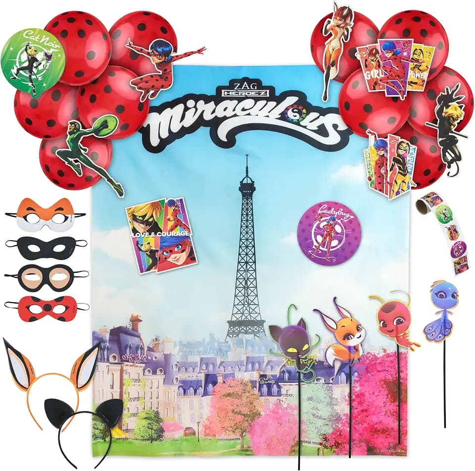 Miraculous 50-Piece Birthday Party Supplies - All-In-One Zag Heroez Themed
