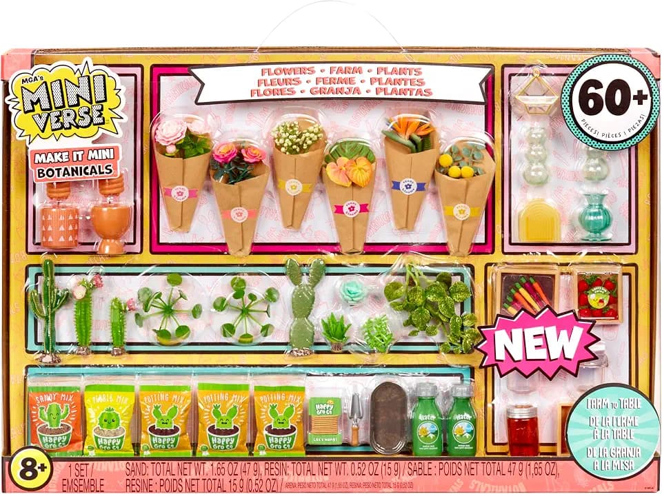MGA's Miniverse Make It Mini Botanicals Sammlerstücke, blickdichte Verpackung, DIY, Harzspiel, Repliken, Mini-Pflanzen, Blumensträuße, Sammler und Kinder ab 8 Jahren, nicht essbar