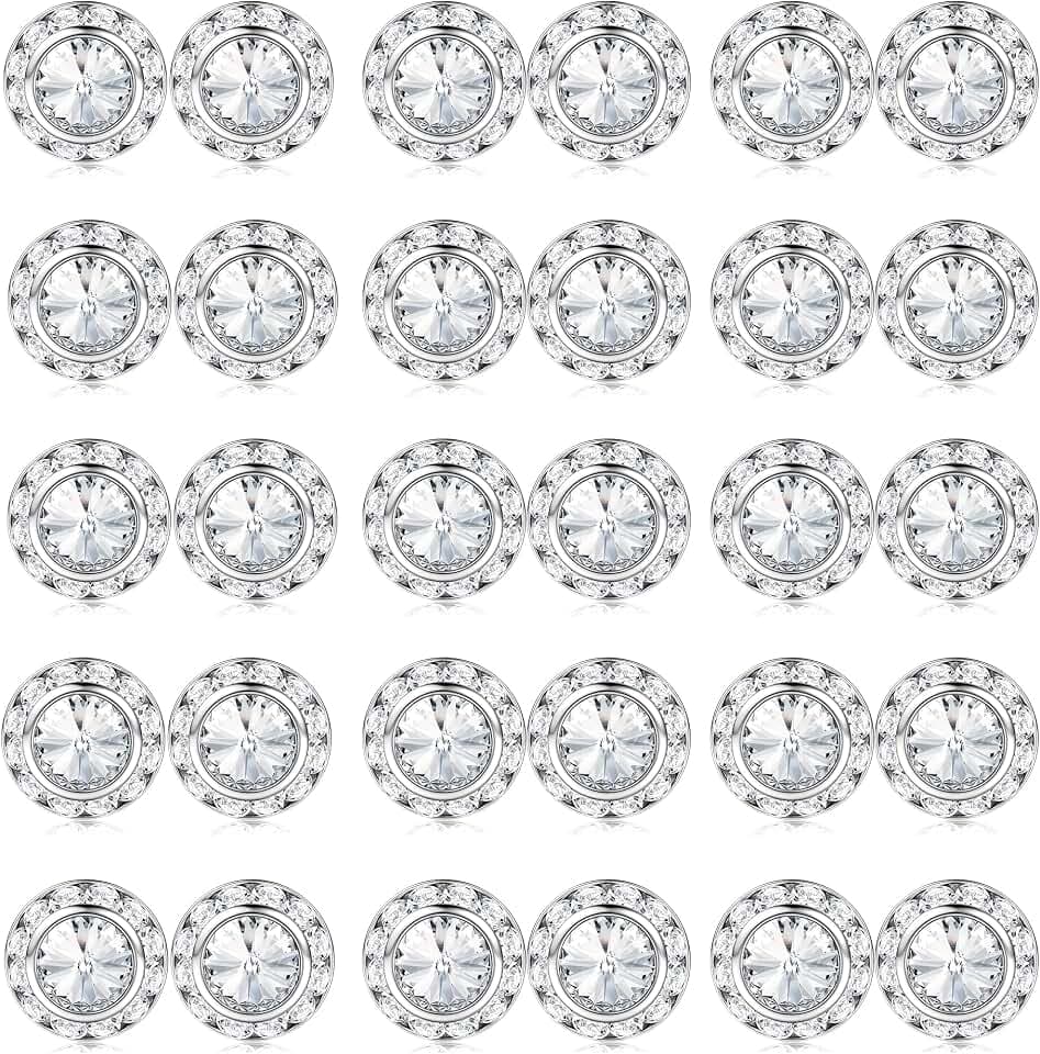 SAILIMUE 15Pairs Dance Earrings Competition Rhinestone Earrings For Women