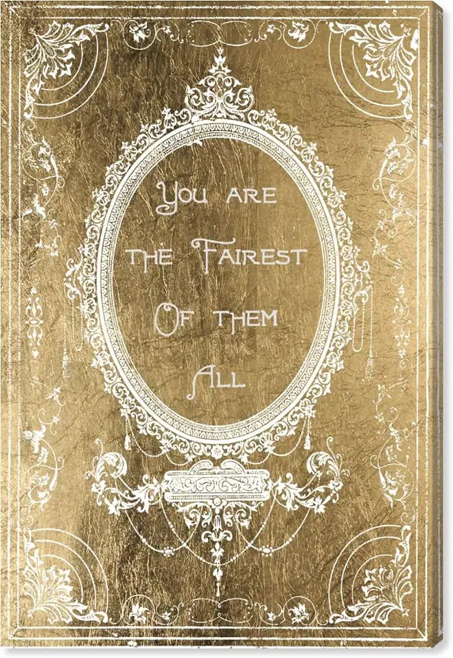 Typography and Quotes Wall Art Canvas Prints 'The Fairest Gold'
