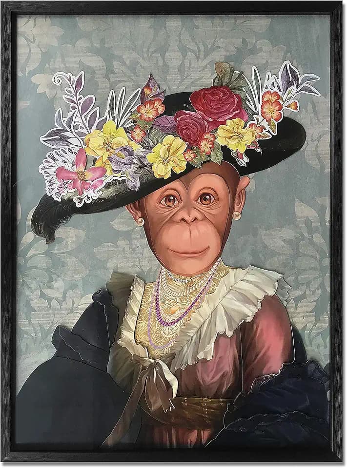 World Art Affenportrait aus damenkleid
