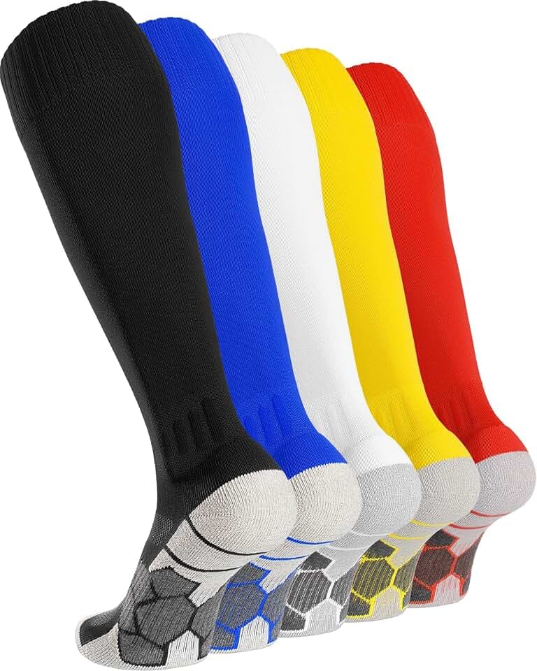 APTESOL Soccer Socks Knee High Team Sport Socks for Kids Youth Adult