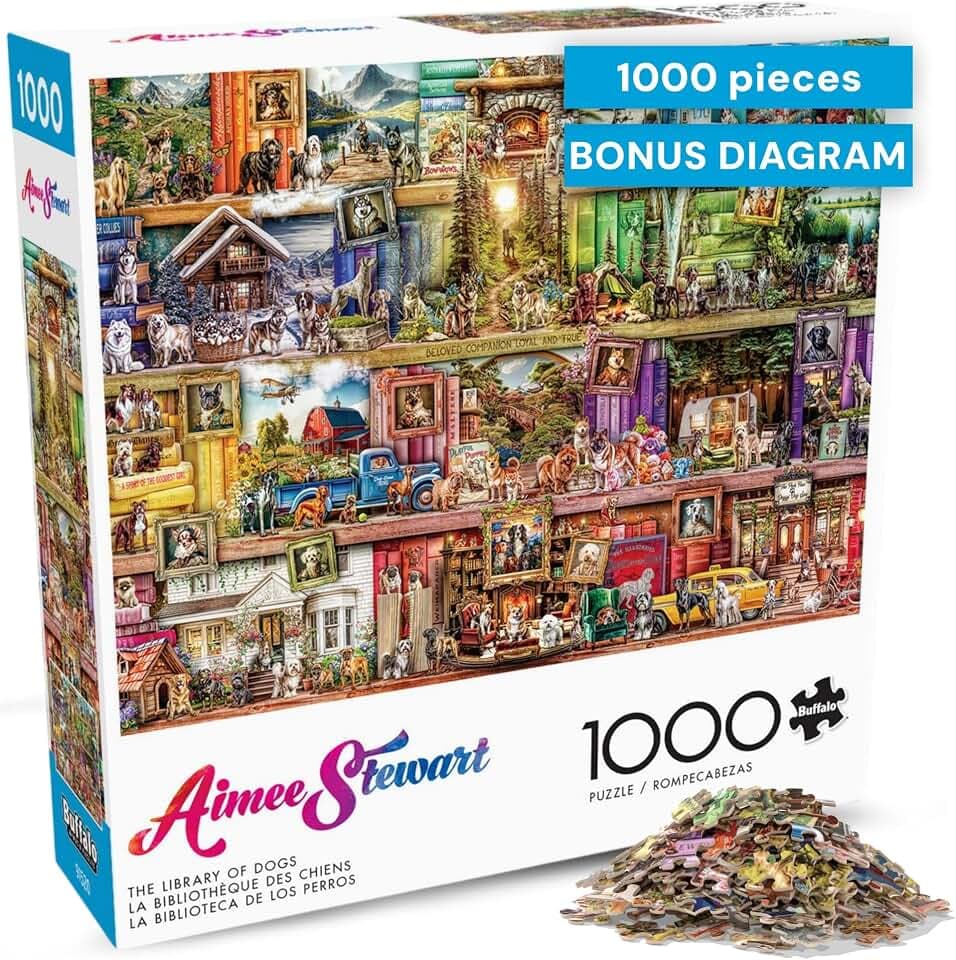 Buffalo Games Aimee Stewart Jigsaw Puzzles for Adults 1000 Pieces, Dogs