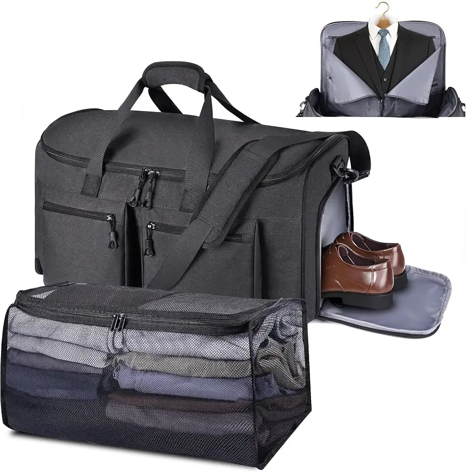 HILOMON 2 in 1 Garment Duffle Bags for Travel Mens Carry-on Duffel Bag