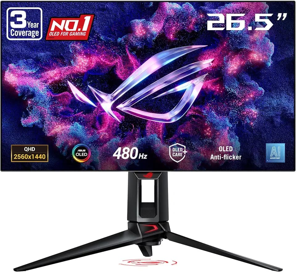 ASUS ROG PG27AQDP 27 Inch 1440p 480Hz OLED Gaming Monitor