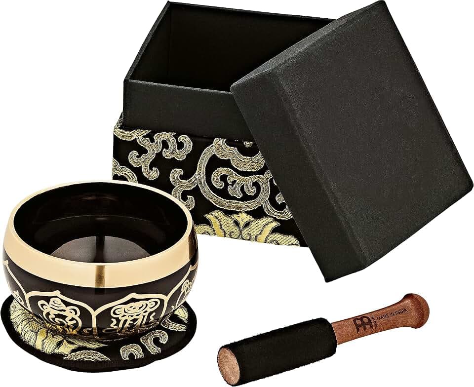 Sonic Energy Ornamental Singing Bowl, 300 g, Schwarz (SB-OR-300-BK)