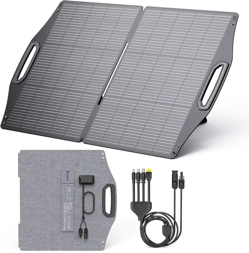BigBlue 100W Faltbares Solarpanel mit USB-C(PD45W)+USB-A(QC 3.0, 18W)+MC-4