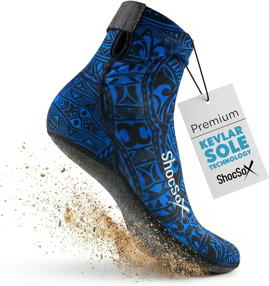 ShocSox Sand Socks for Beach Volleyball & Soccer – Reinforced Sand Volleyball Socks with No-Holes Soles & Maximum Protection